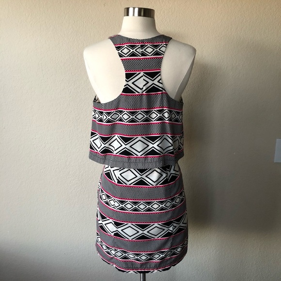BEBE Tribal Geometric Striped Mini Dress XS - Picture 3 of 10